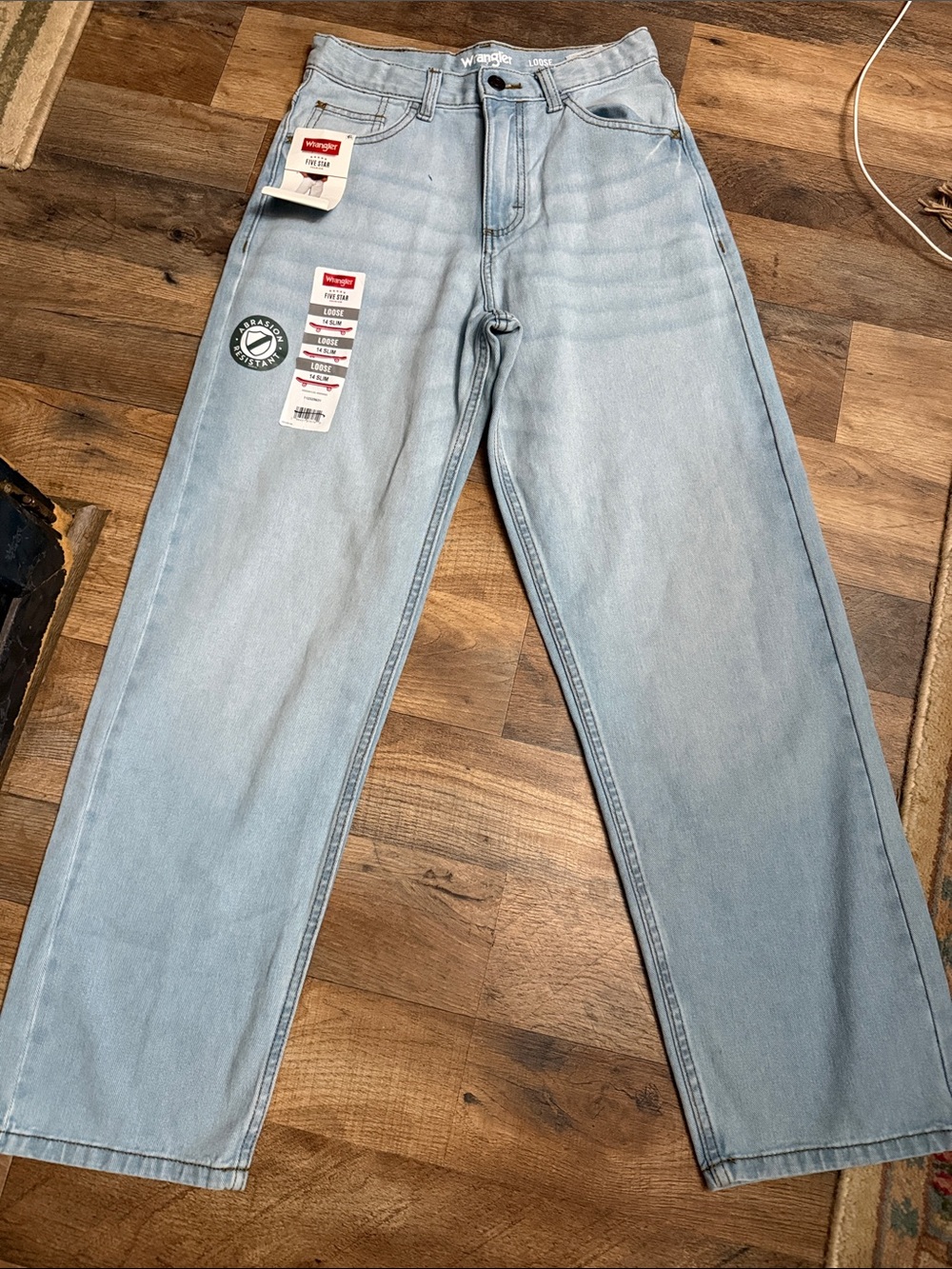 Womens Wrangler Light Wash wideLeg Jeans -